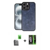 MARSİLYAN™- iPhone 16 Pro Kılıf Kıvılcım Işık Serisi - Şeffaf 360 Full Body Arka Koruyucu + Raze Metal Kamera Lens - SH