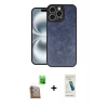MARSİLYAN™- iPhone 16 Pro Kılıf Kıvılcım Işık Serisi - Şeffaf Pasifik Cam Ekran Koruyucu + Raze Metal Kamera Lens - CLTM