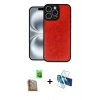 MARSİLYAN™- iPhone 16 Pro Kılıf Kıvılcım Işık Serisi - Siyah 3D Antistatik Cam Ekran Koruyucu + Raze Metal Kamera Lens - CLTM