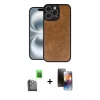 MARSİLYAN™- iPhone 16 Pro Kılıf Kıvılcım Işık Serisi - Siyah 3D Antistatik Mat Seramik Nano Ekran Koruyucu + Raze Metal Kamera Lens - SH