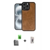 MARSİLYAN™- iPhone 16 Pro Kılıf Kıvılcım Işık Serisi - Siyah Bilvis 3D Cam Ekran Koruyucu + Raze Metal Kamera Lens - SH