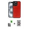 MARSİLYAN™- iPhone 16 Pro Kılıf Kıvılcım Işık Serisi - Siyah Bilvis 3D Mat Cam Ekran Koruyucu + Raze Metal Kamera Lens - SH