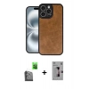 MARSİLYAN™- iPhone 16 Pro Kılıf Kıvılcım Işık Serisi - Siyah Bilvis 3D Mat Cam Ekran Koruyucu + Raze Metal Kamera Lens - SH