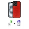 MARSİLYAN™- iPhone 16 Pro Kılıf Kıvılcım Işık Serisi - Siyah Bilvis 5in1 3D Magic Cam Ekran Koruyucu + Raze Metal Kamera Lens - BZ