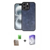 MARSİLYAN™- iPhone 16 Pro Kılıf Kıvılcım Işık Serisi - Siyah Bilvis 5in1 3D Magic Cam Ekran Koruyucu + Raze Metal Kamera Lens - CLTM