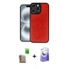 MARSİLYAN™- iPhone 16 Pro Kılıf Kıvılcım Işık Serisi - Siyah Bilvis 5in1 5D Magic Hayalet Cam Ekran Koruyucu + Raze Metal Kamera Lens - CLTM
