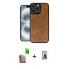 MARSİLYAN™- iPhone 16 Pro Kılıf Kıvılcım Işık Serisi - Siyah Bilvis Hayalet Cam Ekran Koruyucu + Raze Metal Kamera Lens - CLTM