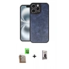 MARSİLYAN™- iPhone 16 Pro Kılıf Kıvılcım Işık Serisi - Siyah Bilvis Hayalet Cam Ekran Koruyucu + Raze Metal Kamera Lens - CLTM