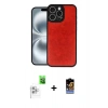 MARSİLYAN™- iPhone 16 Pro Kılıf Kıvılcım Işık Serisi - Siyah Buffer Hayalet Cam Ekran Koruyucu + Raze Metal Kamera Lens - BZ