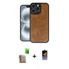 MARSİLYAN™- iPhone 16 Pro Kılıf Kıvılcım Işık Serisi - Siyah Buffer Hayalet Cam Ekran Koruyucu + Raze Metal Kamera Lens - CLTM