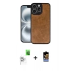 MARSİLYAN™- iPhone 16 Pro Kılıf Kıvılcım Işık Serisi - Siyah Buffer Hayalet Cam Ekran Koruyucu + Raze Metal Kamera Lens - BZ