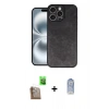 MARSİLYAN™- iPhone 16 Pro Kılıf Kıvılcım Işık Serisi - Siyah Joko Magic 5D Cam + Raze Metal Kamera Lens - CLTM
