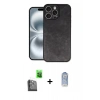 MARSİLYAN™- iPhone 16 Pro Kılıf Kıvılcım Işık Serisi - Siyah Joko Magic 5D Cam + Raze Metal Kamera Lens - SH