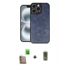 MARSİLYAN™- iPhone 16 Pro Kılıf Kıvılcım Işık Serisi - Siyah Joko Magic 5D Hayalet Cam + Raze Metal Kamera Lens - CLTM