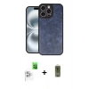 MARSİLYAN™- iPhone 16 Pro Kılıf Kıvılcım Işık Serisi - Siyah Joko Magic 5D Hayalet Cam + Raze Metal Kamera Lens - BZ