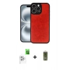 MARSİLYAN™- iPhone 16 Pro Kılıf Kıvılcım Işık Serisi - Siyah Joko Magic 5D Hayalet Cam + Raze Metal Kamera Lens - BZ