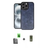 MARSİLYAN™- iPhone 16 Pro Kılıf Kıvılcım Işık Serisi - Siyah Joko Magic 5D Hayalet Cam + Raze Metal Kamera Lens - SH