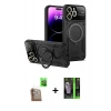 MARSİLYAN™- iPhone 16 Pro Kılıf Kıvılcım Modern Serisi - Şeffaf 360 Full Body Arka Koruyucu + Raze Metal Kamera Lens - CLTM