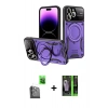 MARSİLYAN™- iPhone 16 Pro Kılıf Kıvılcım Modern Serisi - Şeffaf 360 Full Body Arka Koruyucu + Raze Metal Kamera Lens - SH