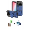 MARSİLYAN™- iPhone 16 Pro Kılıf Kıvılcım Modern Serisi - Siyah 3D Antistatik Cam Ekran Koruyucu + Raze Metal Kamera Lens - CLTM