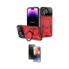 MARSİLYAN™- iPhone 16 Pro Kılıf Kıvılcım Modern Serisi - Siyah 3D Antistatik Mat Seramik Nano Ekran Koruyucu