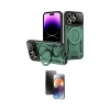 MARSİLYAN™- iPhone 16 Pro Kılıf Kıvılcım Modern Serisi - Siyah 3D Antistatik Mat Seramik Nano Ekran Koruyucu