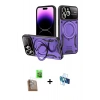 MARSİLYAN™- iPhone 16 Pro Kılıf Kıvılcım Modern Serisi - Siyah 3D Antistatik Seramik Nano Ekran Koruyucu + Raze Metal Kamera Lens - CLTM