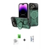 MARSİLYAN™- iPhone 16 Pro Kılıf Kıvılcım Modern Serisi - Siyah Bilvis 0.18mm Plus Cam Ekran Koruyucu + Raze Metal Kamera Lens - BZ
