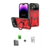MARSİLYAN™- iPhone 16 Pro Kılıf Kıvılcım Modern Serisi - Siyah Bilvis 0.18mm Plus Cam Ekran Koruyucu + Raze Metal Kamera Lens - SH