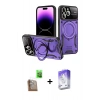 MARSİLYAN™- iPhone 16 Pro Kılıf Kıvılcım Modern Serisi - Siyah Bilvis 5in1 3D Magic Cam Ekran Koruyucu + Raze Metal Kamera Lens - CLTM