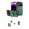 MARSİLYAN™- iPhone 16 Pro Kılıf Kıvılcım Modern Serisi - Siyah Joko Magic 5D Hayalet Cam + Çöl Titanyum Raze Metal Kamera Lens