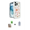 MARSİLYAN™- iPhone 16 Pro Kılıf Kozmos Doku - Siyah Joko Magic 5D Cam + Raze Metal Kamera Lens - CLTM