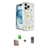 MARSİLYAN™- iPhone 16 Pro Kılıf Kozmos Doku - Siyah Joko Magic 5D Hayalet Cam + Raze Metal Kamera Lens - CLTM