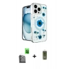 MARSİLYAN™- iPhone 16 Pro Kılıf Kozmos Doku - Siyah Joko Magic 5D Hayalet Cam + Raze Metal Kamera Lens - SH