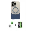 MARSİLYAN™- iPhone 16 Pro Kılıf Kozmos Form Özel Seri - Şeffaf 360 Full Body Arka Koruyucu + Raze Metal Kamera Lens - BZ