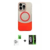 MARSİLYAN™- iPhone 16 Pro Kılıf Kozmos Form Özel Seri - Şeffaf 360 Full Body Arka Koruyucu + Raze Metal Kamera Lens - BZ