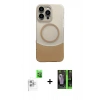 MARSİLYAN™- iPhone 16 Pro Kılıf Kozmos Form Özel Seri - Şeffaf 360 Full Body Arka Koruyucu + Raze Metal Kamera Lens - BZ