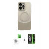 MARSİLYAN™- iPhone 16 Pro Kılıf Kozmos Form Özel Seri - Şeffaf 360 Full Body Arka Koruyucu + Raze Metal Kamera Lens - BZ