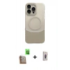 MARSİLYAN™- iPhone 16 Pro Kılıf Kozmos Form Özel Seri - Siyah Bilvis 3D Cam Ekran Koruyucu + Raze Metal Kamera Lens - CLTM