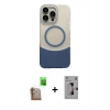 MARSİLYAN™- iPhone 16 Pro Kılıf Kozmos Form Özel Seri - Siyah Bilvis 3D Mat Cam Ekran Koruyucu + Raze Metal Kamera Lens - CLTM