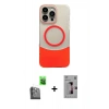 MARSİLYAN™- iPhone 16 Pro Kılıf Kozmos Form Özel Seri - Siyah Bilvis 3D Mat Cam Ekran Koruyucu + Siyah Raze Metal Kamera Lens