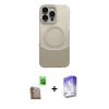 MARSİLYAN™- iPhone 16 Pro Kılıf Kozmos Form Özel Seri - Siyah Bilvis 5in1 3D Magic Cam Ekran Koruyucu + Raze Metal Kamera Lens - CLTM