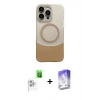 MARSİLYAN™- iPhone 16 Pro Kılıf Kozmos Form Özel Seri - Siyah Bilvis 5in1 3D Magic Cam Ekran Koruyucu + Raze Metal Kamera Lens - BZ