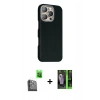 MARSİLYAN™- iPhone 16 Pro Kılıf Kozmos Klasik Prime - Şeffaf 360 Full Body Arka Koruyucu + Raze Metal Kamera Lens - SH