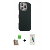 MARSİLYAN™- iPhone 16 Pro Kılıf Kozmos Klasik Prime - Şeffaf Pasifik Cam Ekran Koruyucu + Raze Metal Kamera Lens - CLTM