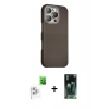 MARSİLYAN™- iPhone 16 Pro Kılıf Kozmos Klasik Prime - Siyah 360 Mat Full Body Arka Koruyucu + Raze Metal Kamera Lens - BZ