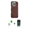 MARSİLYAN™- iPhone 16 Pro Kılıf Kozmos Klasik Prime - Siyah 360 Mat Full Body Arka Koruyucu + Raze Metal Kamera Lens - BZ