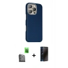 MARSİLYAN™- iPhone 16 Pro Kılıf Kozmos Klasik Prime - Siyah 3D Antistatik Hayalet Cam Ekran Koruyucu + Raze Metal Kamera Lens - SH