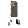 MARSİLYAN™- iPhone 16 Pro Kılıf Kozmos Klasik Prime - Siyah 3D Antistatik Mat Seramik Nano Ekran Koruyucu + Raze Metal Kamera Lens - CLTM
