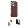 MARSİLYAN™- iPhone 16 Pro Kılıf Kozmos Klasik Prime - Siyah 3D Antistatik Mat Seramik Nano Ekran Koruyucu + Raze Metal Kamera Lens - CLTM